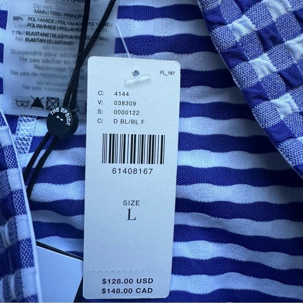 Anthropologie The Upside Blue Masilda Gingham Leggings NEW - Picture 6 of 8